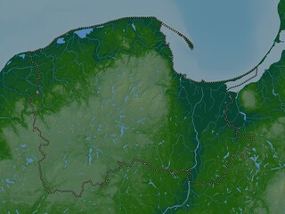Pomorskie, Poland. Physical. No legend