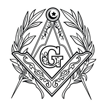 freemasonry- mason -  Emblem tattoo VECTOR