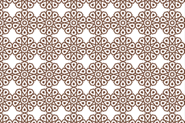 Fotobehang Decorative Seamless  pattern with geometric shape,  vector illustration © Huq