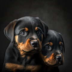 Obraz premium Rottweiler Puppy Portrait