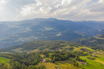 Fototapeta na wymiar Drone photography of small mountain town
