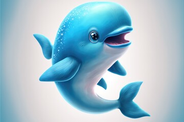 cute dolphin - generative ai