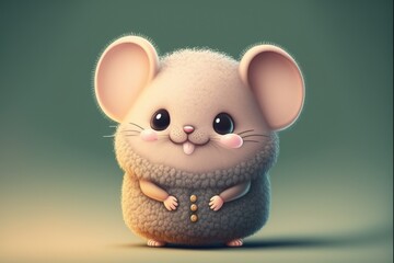 cute and funny mouse - generative ai