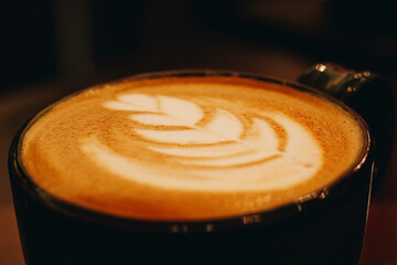 cappuccino in a glass