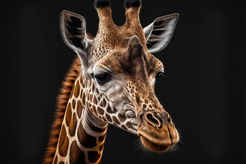 giraffe head shot - generative ai