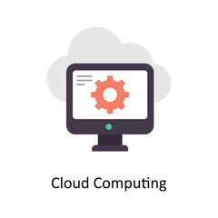 Cloud computing vector Flat Icons. Simple stock illustration stock illustration