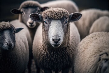 Obraz premium Sheep facing the Camera