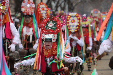 Naklejka premium International masquerade festival Surva in Pernik, Bulgaria