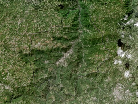 Comerio, Puerto Rico. High-res satellite. No legend