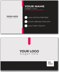 business card template Modern presentation card Business card. Vector business card template. Visiting card for business and personal use. Vector illustration design.