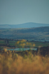 Beautiful landscape, colorful nature, view over the world