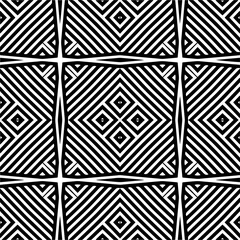 
Vector pattern in geometric ornamental style. Black and white color.Seamless repeat pattern.Simple geo all over print block for apparel textile, ladies dress, fashion garment, digital wall paper.
