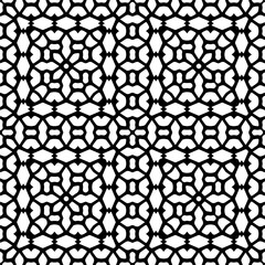 Fototapeta premium Vector pattern in geometric ornamental style. Black and white color.Seamless repeat pattern.Simple geo all over print block for apparel textile, ladies dress, fashion garment, digital wall paper.