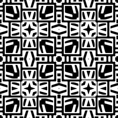 
Vector pattern in geometric ornamental style. Black and white color.Seamless repeat pattern.Simple geo all over print block for apparel textile, ladies dress, fashion garment, digital wall paper.