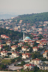 Fototapeta na wymiar High view of residences in Istanbul city