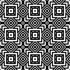 
Vector pattern in geometric ornamental style. Black and white color.Seamless repeat pattern.Simple geo all over print block for apparel textile, ladies dress, fashion garment, digital wall paper.