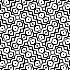 
Vector pattern in geometric ornamental style. Black and white color.Seamless repeat pattern.Simple geo all over print block for apparel textile, ladies dress, fashion garment, digital wall paper.