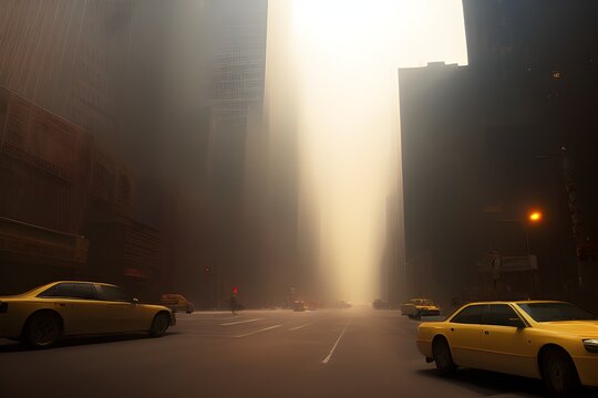 New York city dust storm cinematic dramatic
