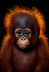 Little Orangutan.  Generative AI.