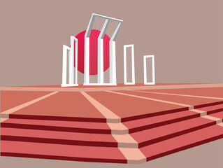 21st February,  International Mother Language  Day Background, with Shahid Minar. 