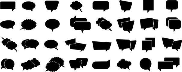 Fototapeta premium Speech Bubbles line icons set.Simple bubble chat icons.Talk bubbles.Empty speech clouds chat collection.Message box communication. Speech balloon.