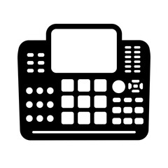 Vector icon of a MIDI Producer Center MPC sampler MPD controller