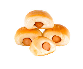 Mini Sausage Roll Isolated on  transparent png
