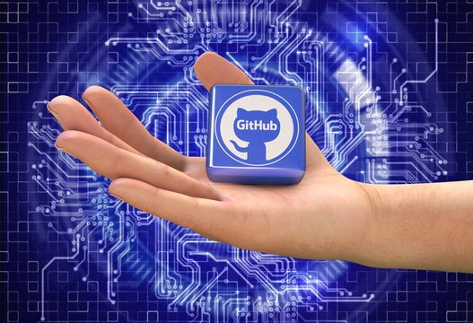github, social media background