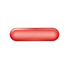 Minus icon red, symbol. Ui, ad. Design realistic plastic toy. 3D isolated. Png