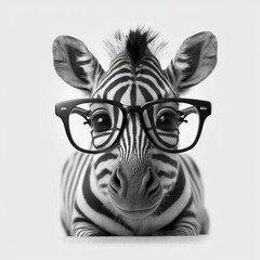 Fototapeta na wymiar Cute animals wearing glasses