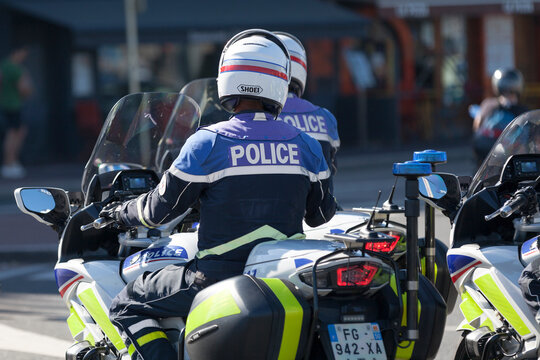 French National police bikers