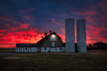 Barn Fire Sunrise © SiK Imagery