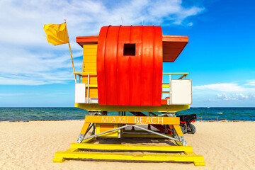 Lifeguard tower in Miami Beach