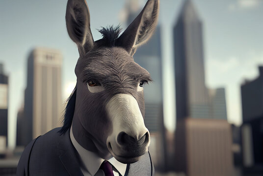 A Donky in the city ,Generative ai