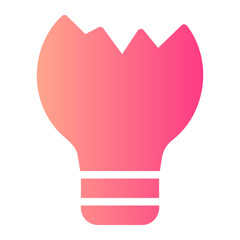 broken lamp gradient icon