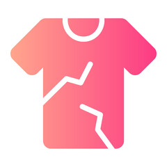 torn clothes gradient icon