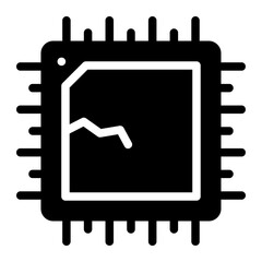 processor glyph icon