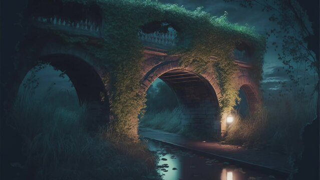 4K Live Bridge Wallpaper, Loop Animation.