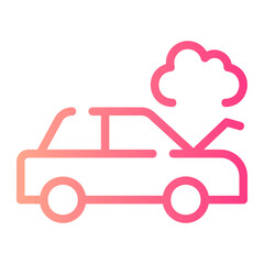 broken car gradient icon