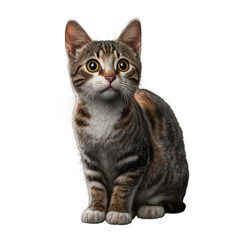 Obraz premium American Wirehair Cat in a invisible background Generative AI 