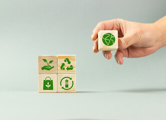 Earth day, protection of planet earth, natural energy, recycling, ecological transformation of the...
