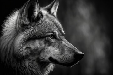 Wolf black and white