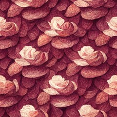 Seamless pink and yellow rose petals  (Seamless Texture)