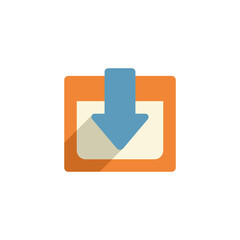 Download app flat vector icon. Download web pictogram.