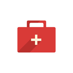 First aid kit flat style vector icon