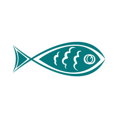 Decorative stylised fish vector illustration. Abstract fish.