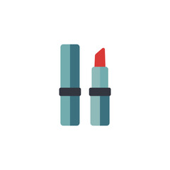 Lipstick flat style vector icon. Make up icon.