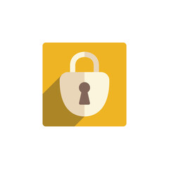 Lock flat style vector icon. Padlock icon.