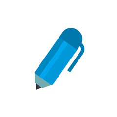 Pen tool flat style vector icon. Writing vector pictogram.