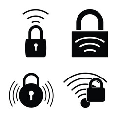 locked wifi signal icon